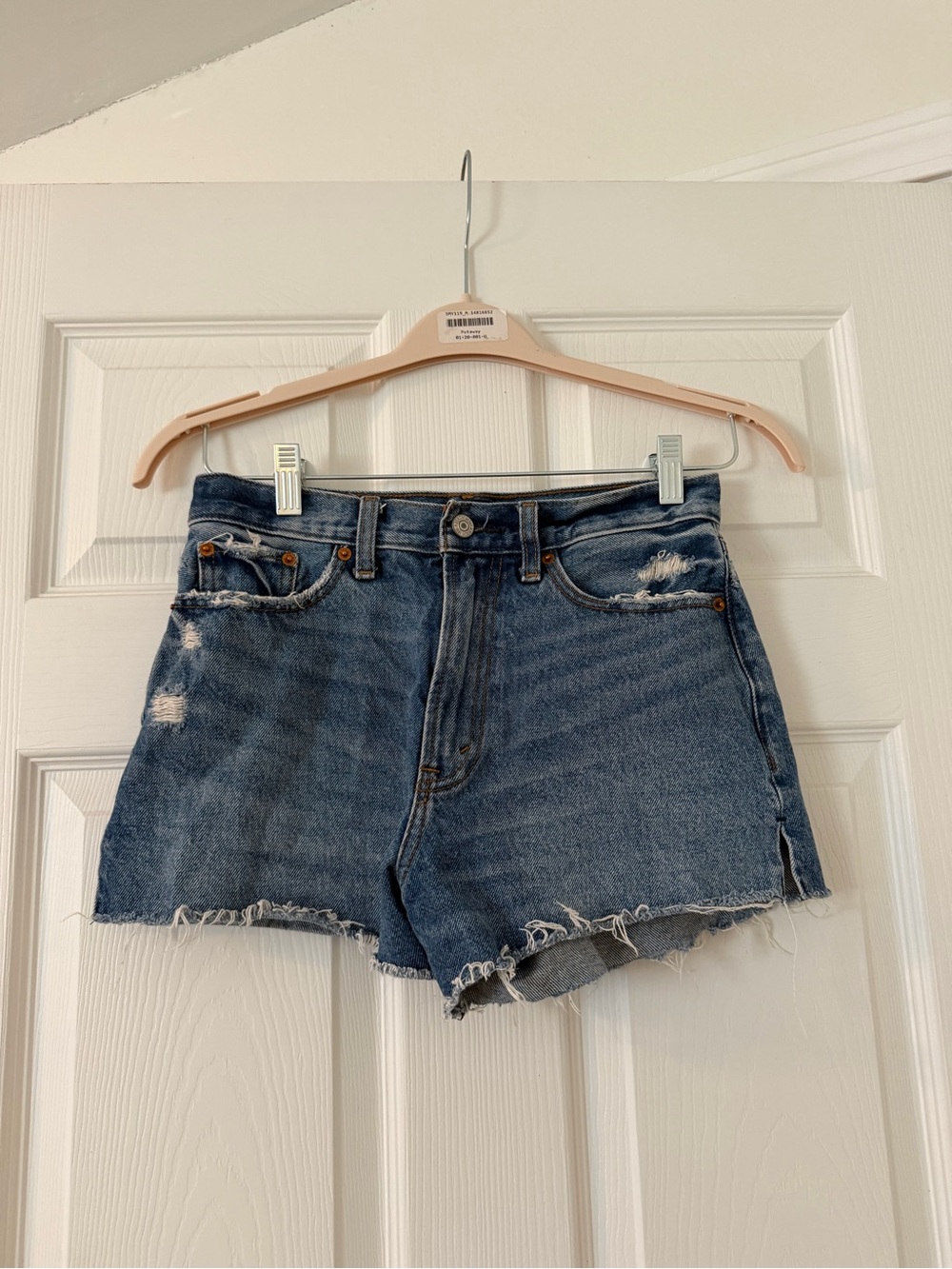 Abercrombie & Fitch Distressed Denim Cutoff Shorts - Blue